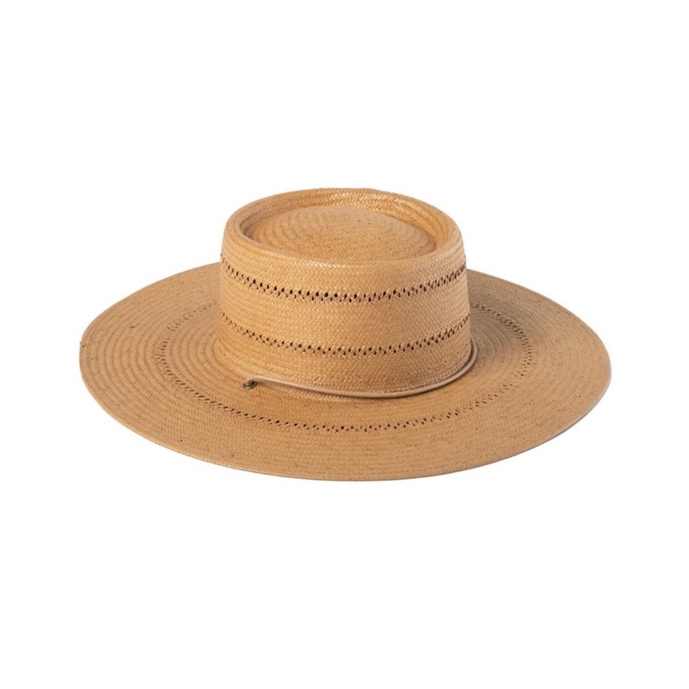 Lack of Color The Jacinto Straw Hat Tan Womens Size L Wide Brim Summer Beach
